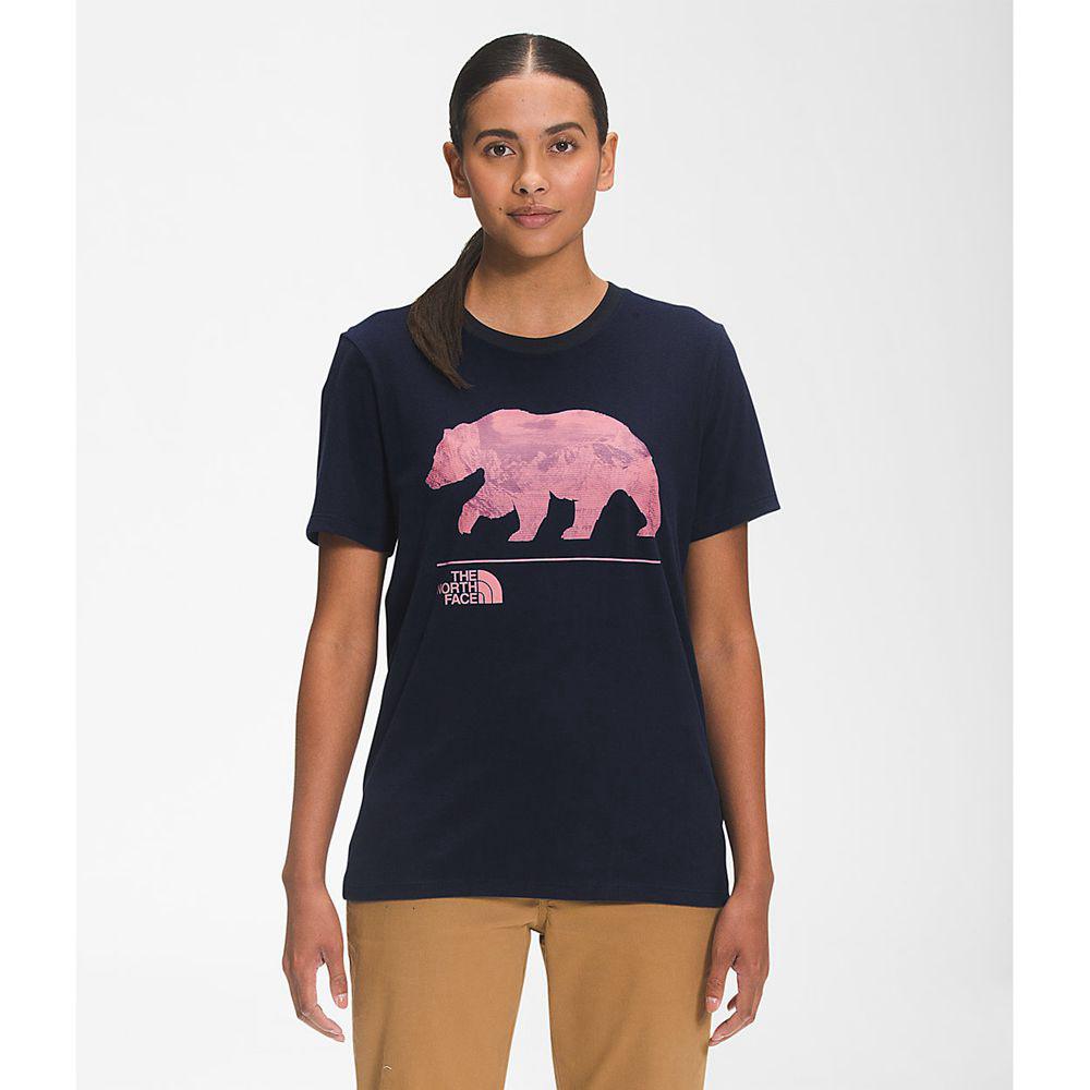 The North Face Κοντό Μανίκι Bearscape 2.0 Γυναικεια T Shirt - Σκουρο Μπλε (HSQU53478)